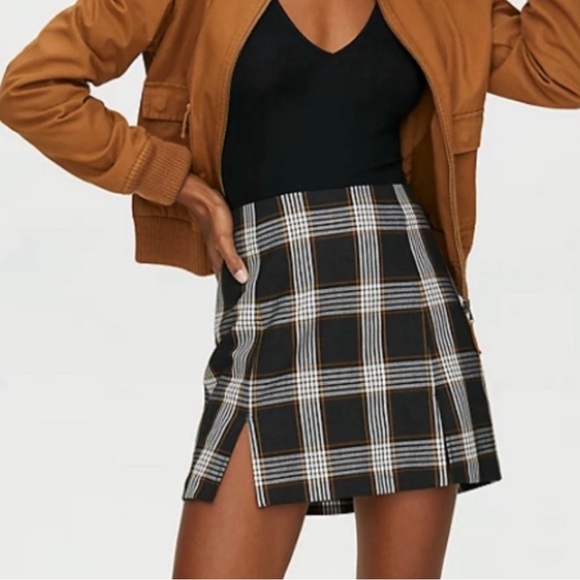 Sunday Best Black and White Plaid Mini Skirt - Picture 1 of 4